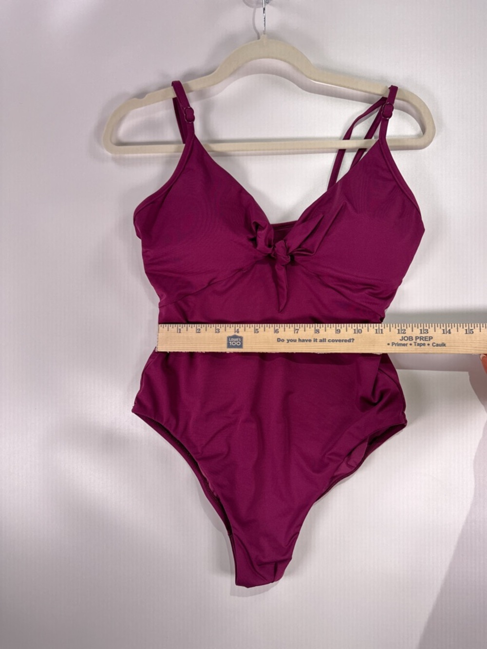 Seafolly Ruched Tie Front One Piece Swimsuit Magenta US 14 Tummy Control - Picture 10 of 12